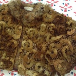 Laventino Bolero Ombré Ribbon & Feather Jacket